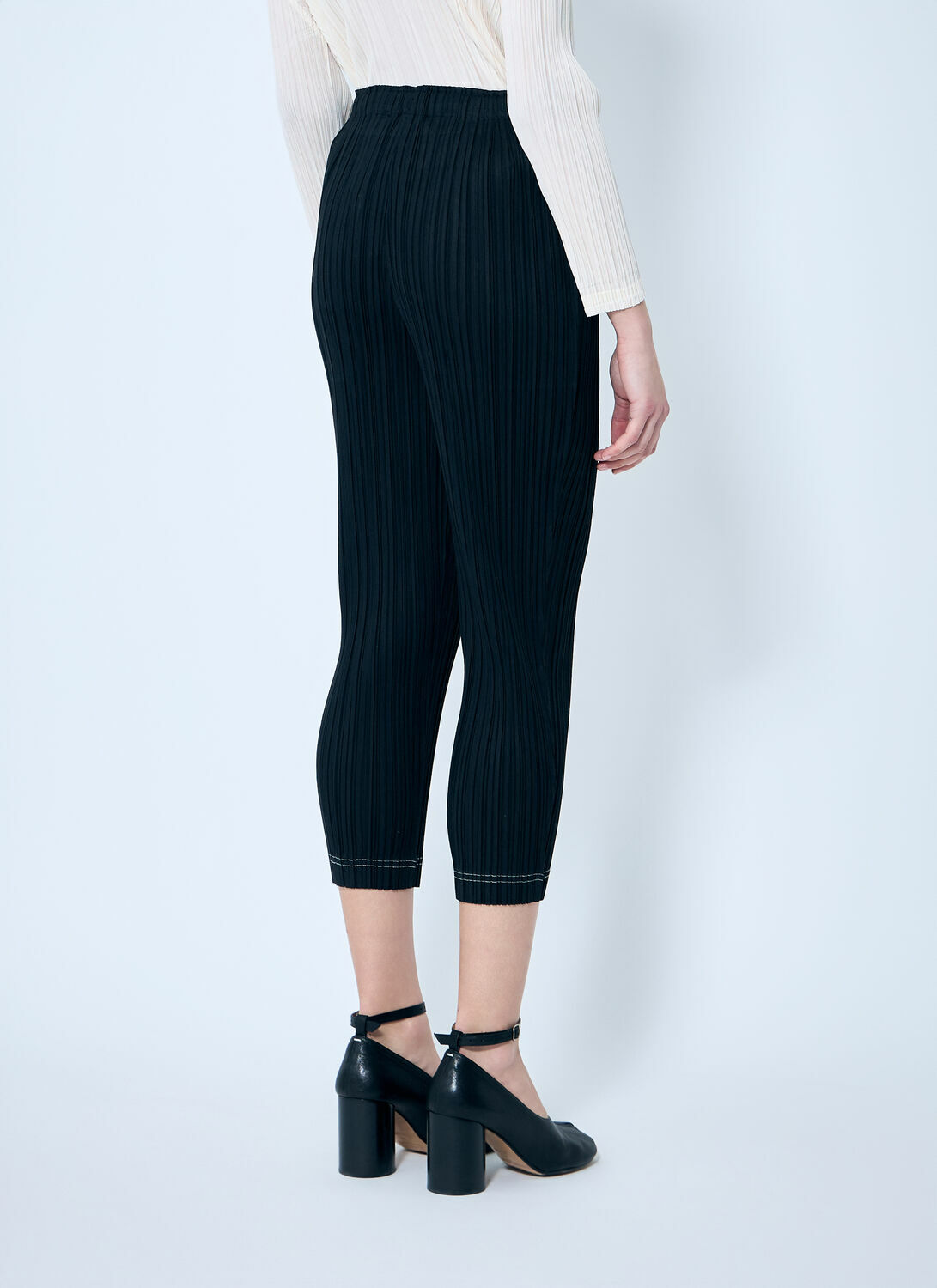 Pleats Please Issey Miyake Pleated Cropped Pants