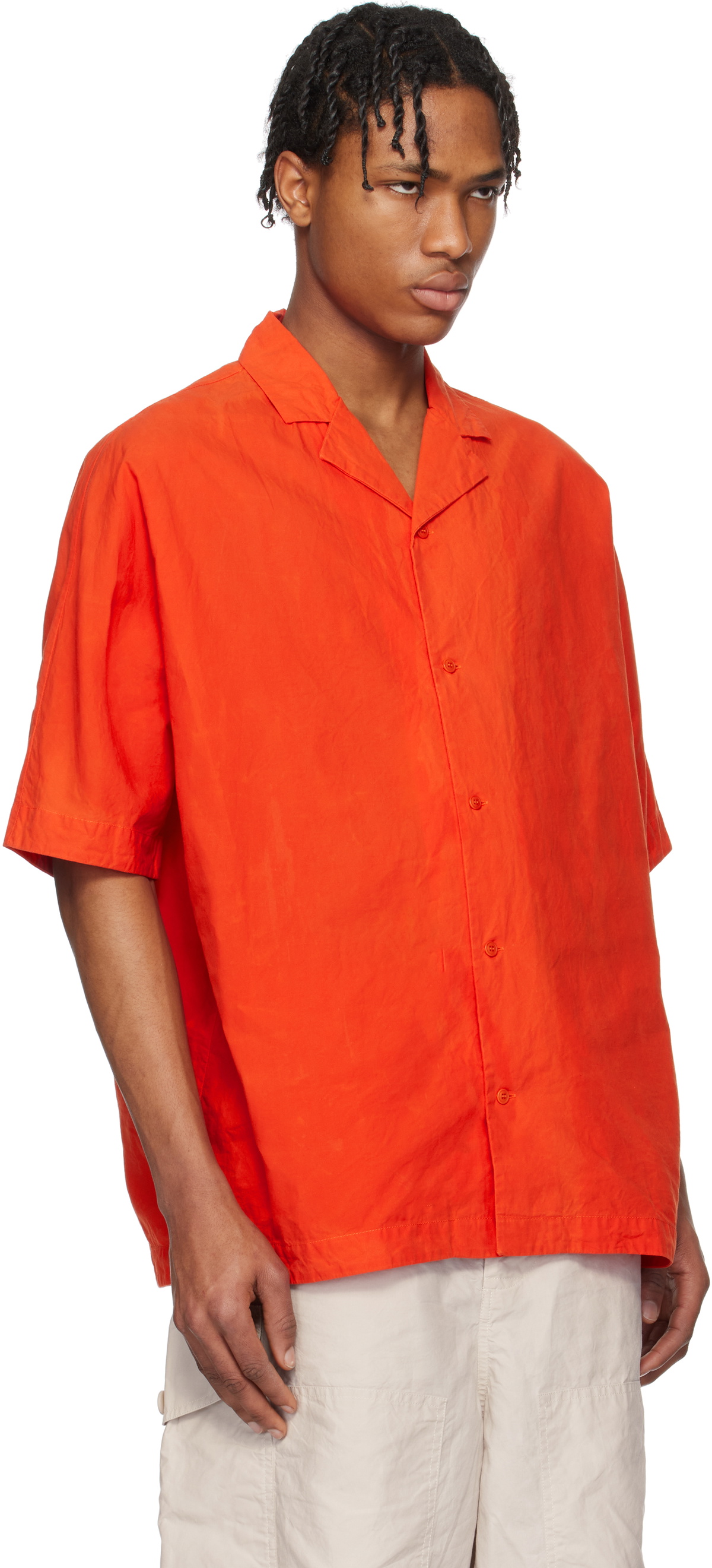 CASEY CASEY Orange Waga Bowling Shirt