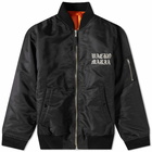 Wacko Maria Men's MA-1 Flight Jacket in Black