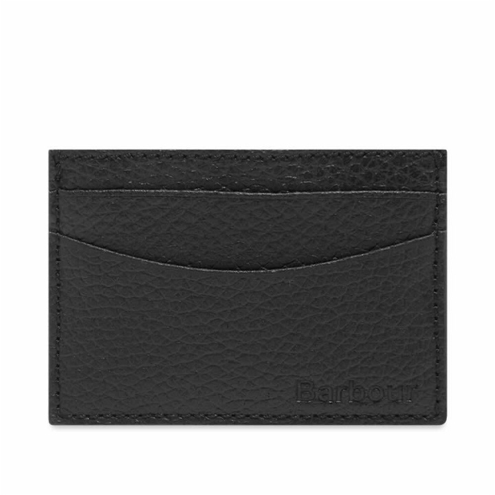 Photo: Barbour Men's Grain Leather Card Holder in Black