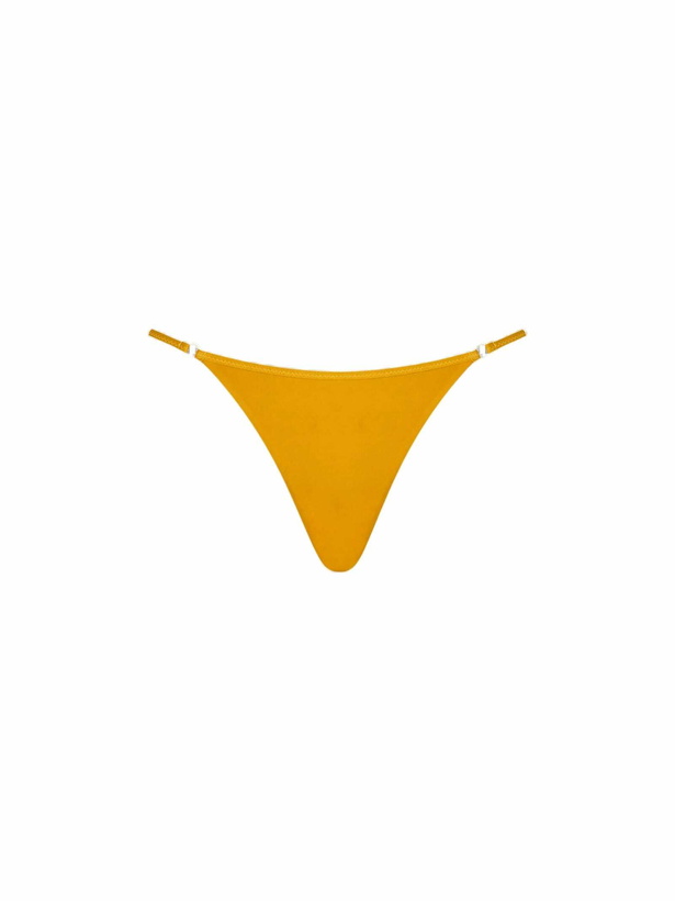 Photo: MC2 Saint Barth Woman Ochre Yellow Cheeky Swim Briefs Jodene