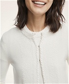 Brooks Brothers Women's Merino Wool Cashmere Beaded Cardigan | Cream
