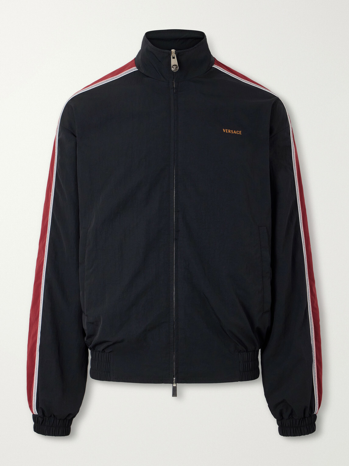 Versace - Logo-Embroidered Shell Jacket - Black