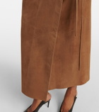 Nour Hammour Leather wrap skirt