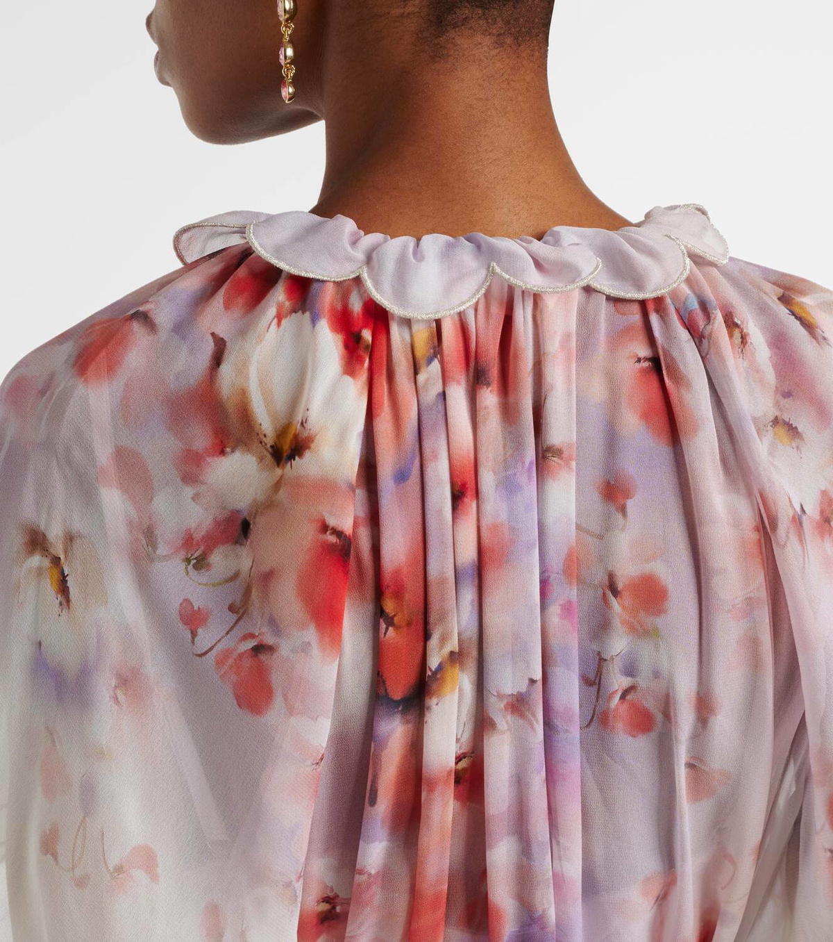 【Zimmermann】Crush floral belted midi dress ZIMMERMANN Crush belted floral-print linen midi dress | NET