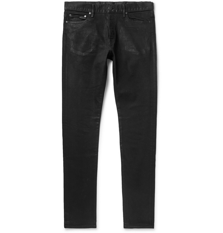 Photo: John Elliott - The Cast 2 Slim-Fit Coated-Denim Jeans - Black