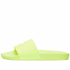 Polo Ralph Lauren Men's Pony Player Pool Slide in Safety Yellow/White