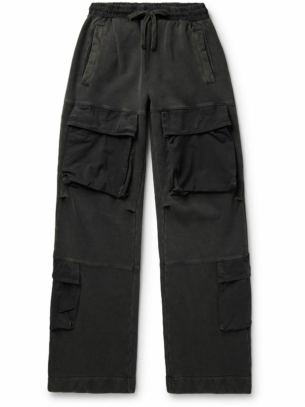 Photo: Entire Studios - Utility Straight-Leg Enzyme-Washed Organic Cotton-Jersey Sweatpants - Black