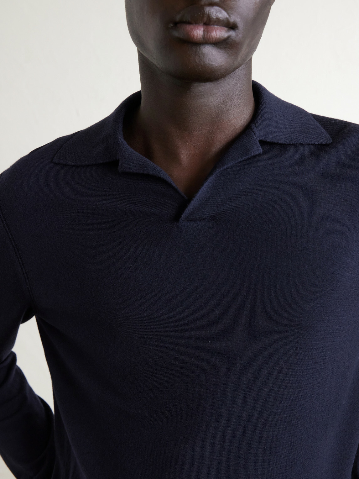 Dunhill - Merino Wool Polo Shirt - Blue