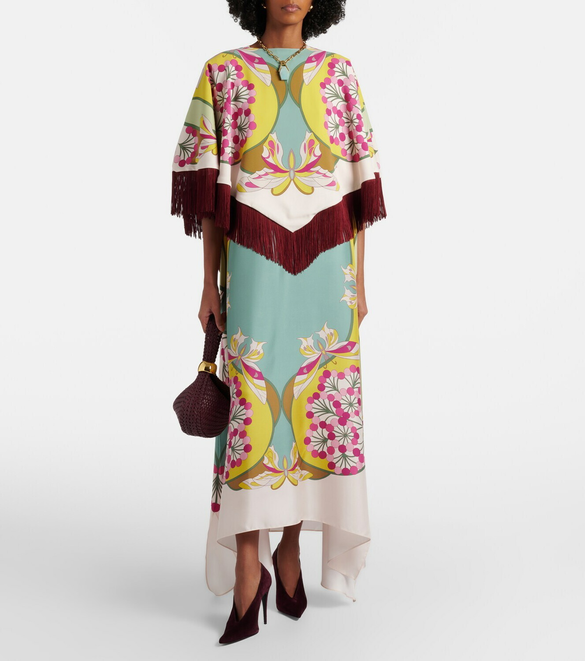 La DoubleJ Florette Placée reversible satin poncho