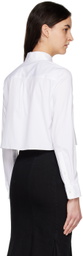 Theory White Cropped Shirt