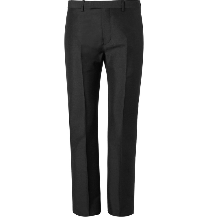 Photo: VALENTINO - Mohair and Virgin Wool-Blend Trousers - Black