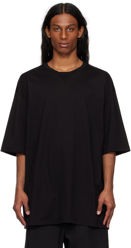 Photo: TAKAHIROMIYASHITA TheSoloist. Black Oversized Crew Neck T-shirt
