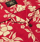 RRL - Camp-Collar Floral-Print Cotton-Jersey Shirt - Red