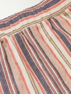 The Elder Statesman - Striped Cashmere-Blend Flannel Trousers - Neutrals