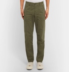 Incotex - Slim-Fit Herringbone Cotton and Modal-Blend Trousers - Men - Green