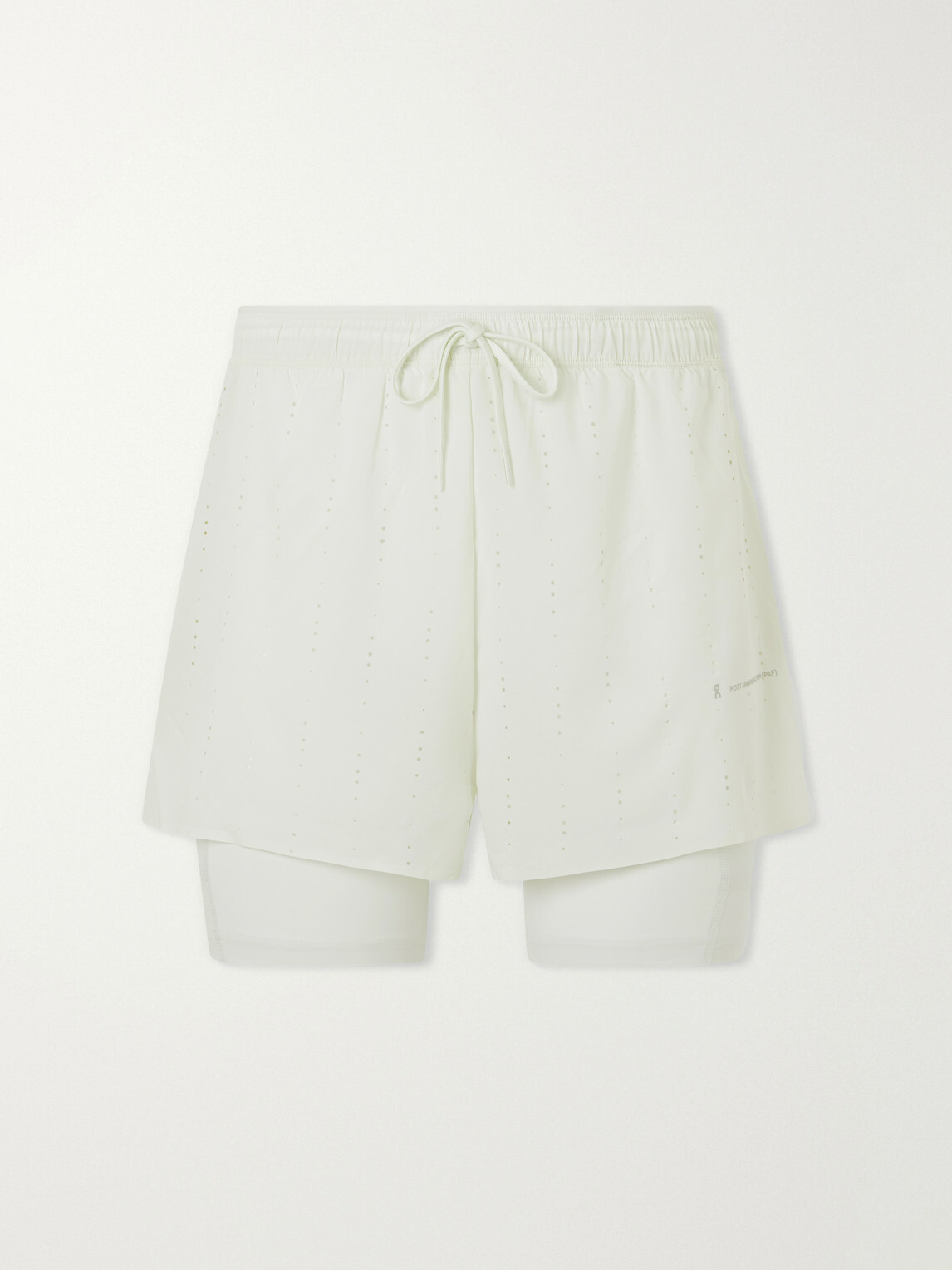 On - Post Archive Faction Zero 2-in-1 Stretch-Jersey and Mesh Running Shorts - Neutrals
