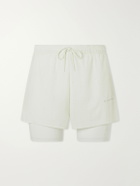 On - Post Archive Faction Zero 2-in-1 Stretch-Jersey and Mesh Running Shorts - Neutrals