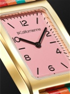 laCalifornienne - Daybreak 24mm Gold-Plated and Leather Watch, Ref. No. BD-09 YG TERR