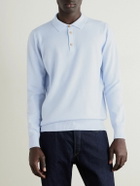 Ghiaia Cashmere - Cashmere Polo Shirt - Blue