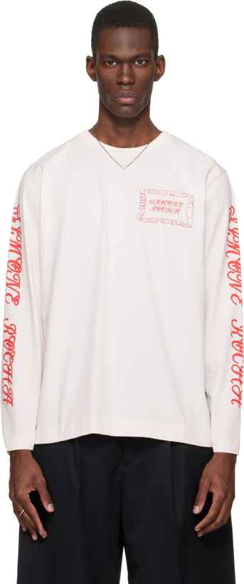 Photo: Simone Rocha Pink Pillowcase Logo Print Long Sleeve T-shirt