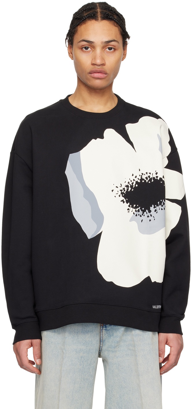 Photo: Valentino Black Floral Sweatshirt