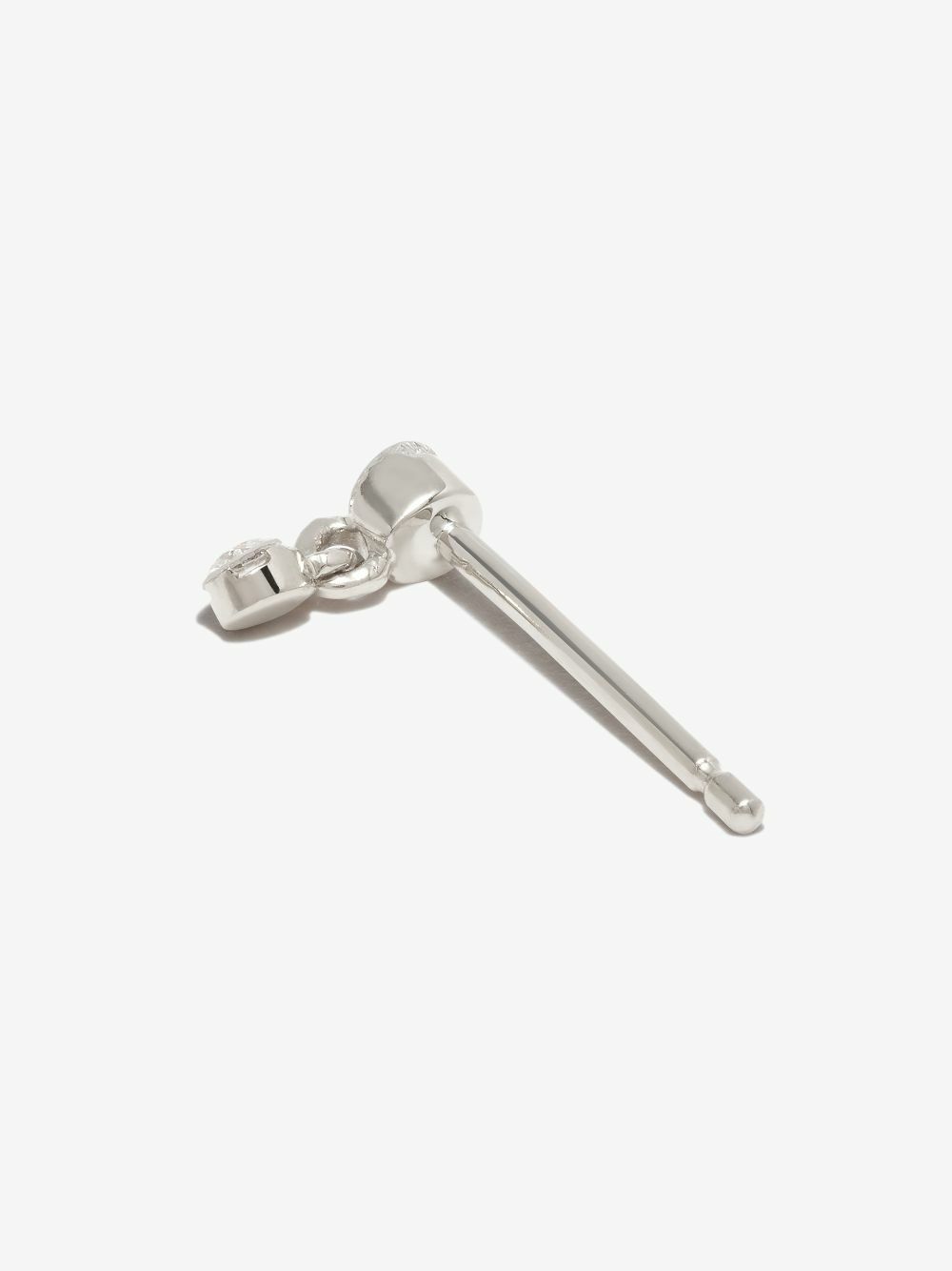 MARIA TASH 18K White Gold Invisible Set Dangle Diamond Earring