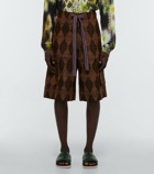 Dries Van Noten - Silk and cotton Ikat shorts