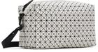 BAO BAO ISSEY MIYAKE White Saddle Metallic Bag