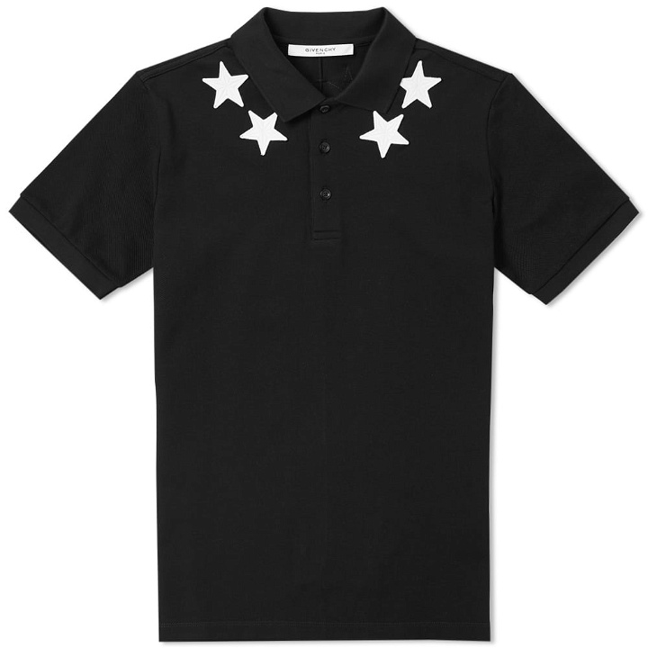 Photo: Givenchy Cuban Embroidered Star Collar Polo