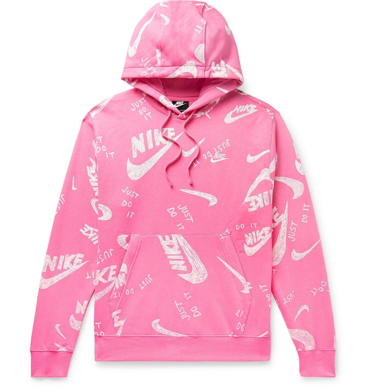 Nike - Sportswear Club Logo-Print Hoodie - Pink Nike