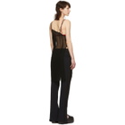 Yang Li Black Mesh Long Tank Top