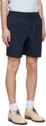 Maison Kitsuné Navy Elasticated Shorts