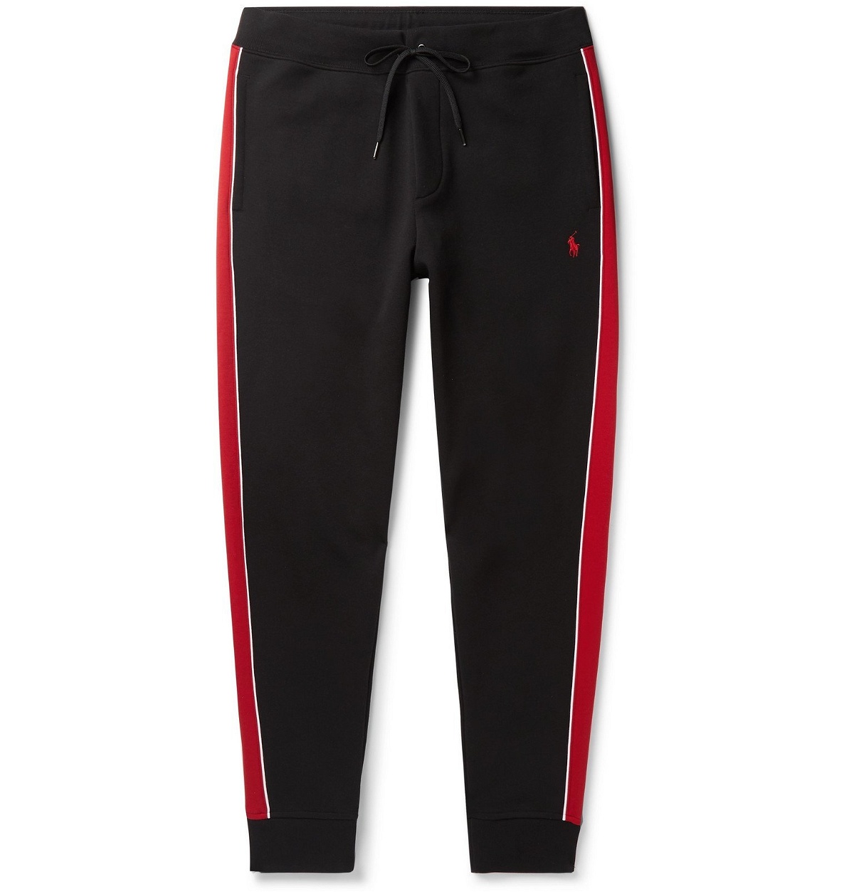 Polo Ralph Lauren - Tapered Striped Jersey Track Pants - Black
