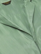 Zegna - Oversized Camp-Collar Silk Shirt - Green