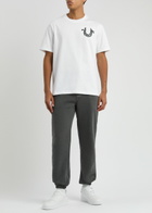 True Religion Warped Logo-embroidered Cotton T-shirt White