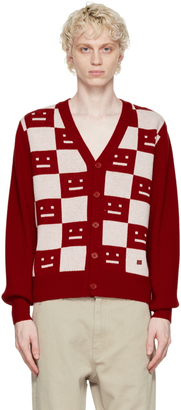 Photo: Acne Studios Red Wool Cardigan