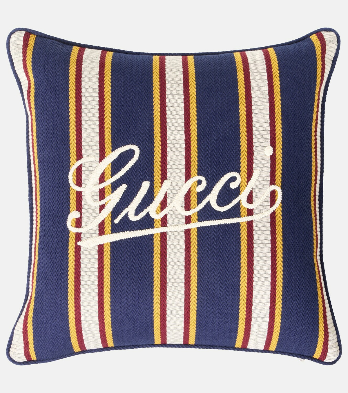 Gucci Logo striped cotton cushion