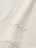 Alanui - Logo-Embroidered Fringed Linen-Jersey T-Shirt - Neutrals