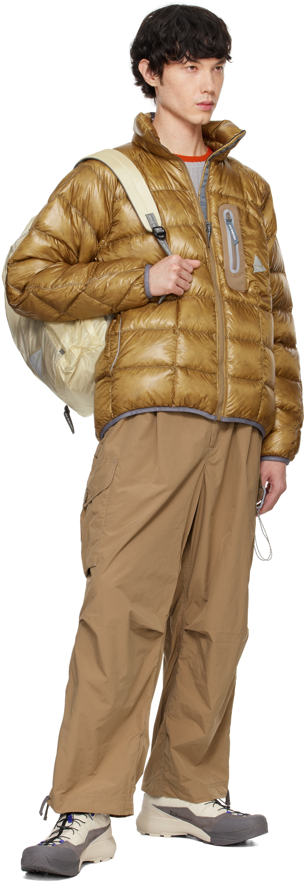 and wander Beige Oversized Cargo Pants and Wander