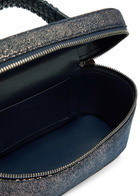 Stella Mccartney Falabella Metallic Faux Suede Vanity Case - Navy - One Size