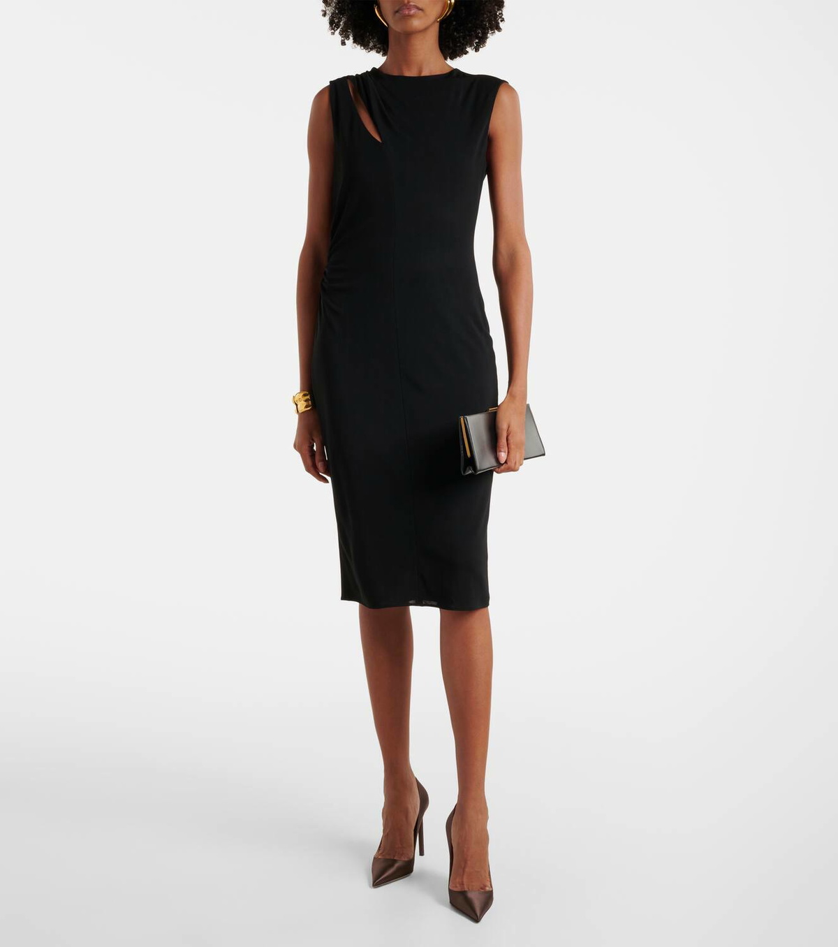 Tom Ford Scarf-detail crêpe jersey cocktail dress TOM FORD