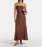 Staud Cassie beaded organza maxi dress