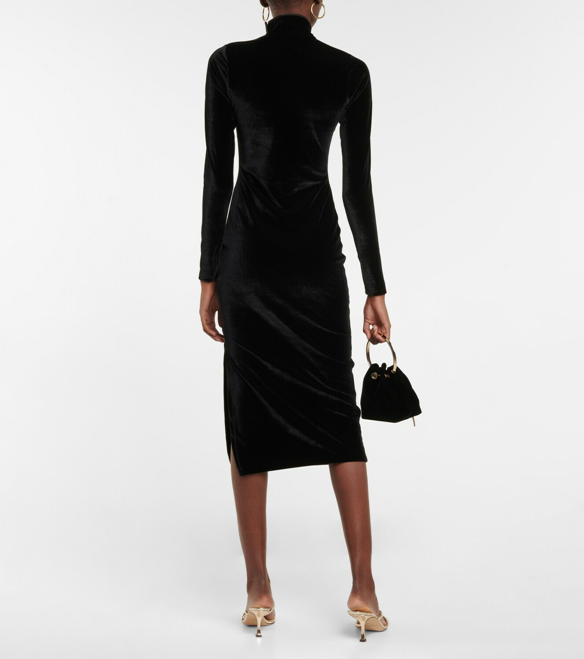 Polo Ralph Lauren - Mockneck velvet midi dress Polo Ralph Lauren