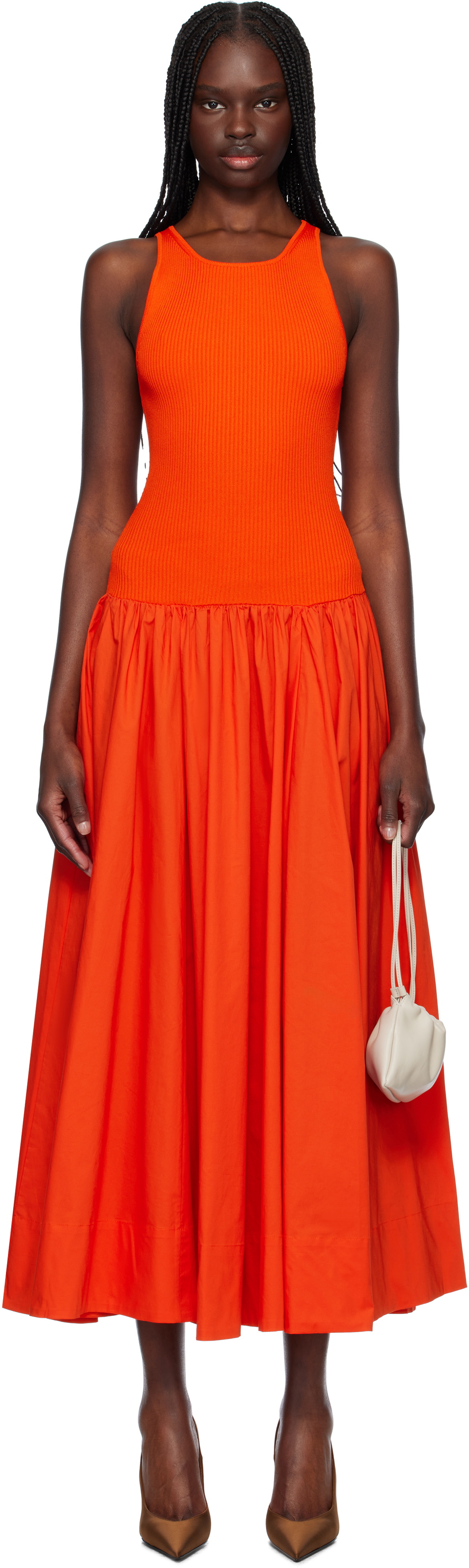 staud orange maxi dress Staud Orange Yamila Maxi Dress Staud