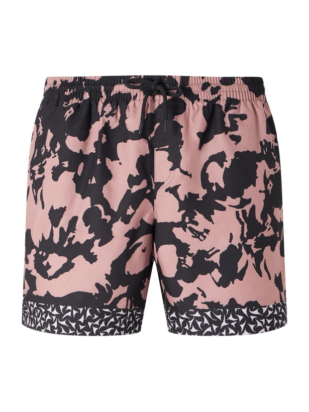 Photo: Dries Van Noten - Straight-Leg Mid-Length Printed Swim Shorts - Pink