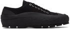 Jil Sander Black Canvas Low-Top Sneakers