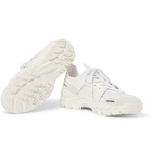 AMI - Panelled Leather, Mesh and Suede Sneakers - Men - White