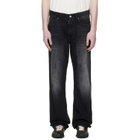 MM6 Maison Margiela Black Straight-Leg Jeans