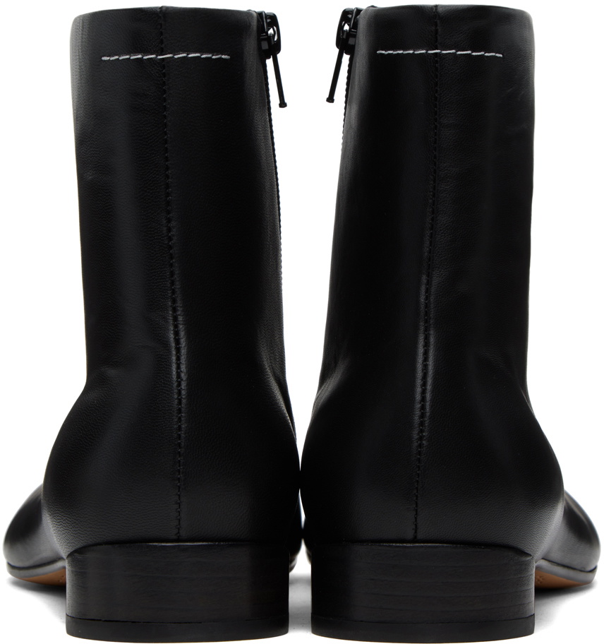 MM6 Maison Margiela Black Zip Boots MM6 Maison Margiela